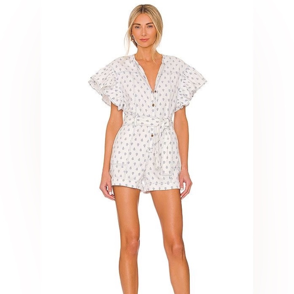 Saylor Lydia Denim Romper